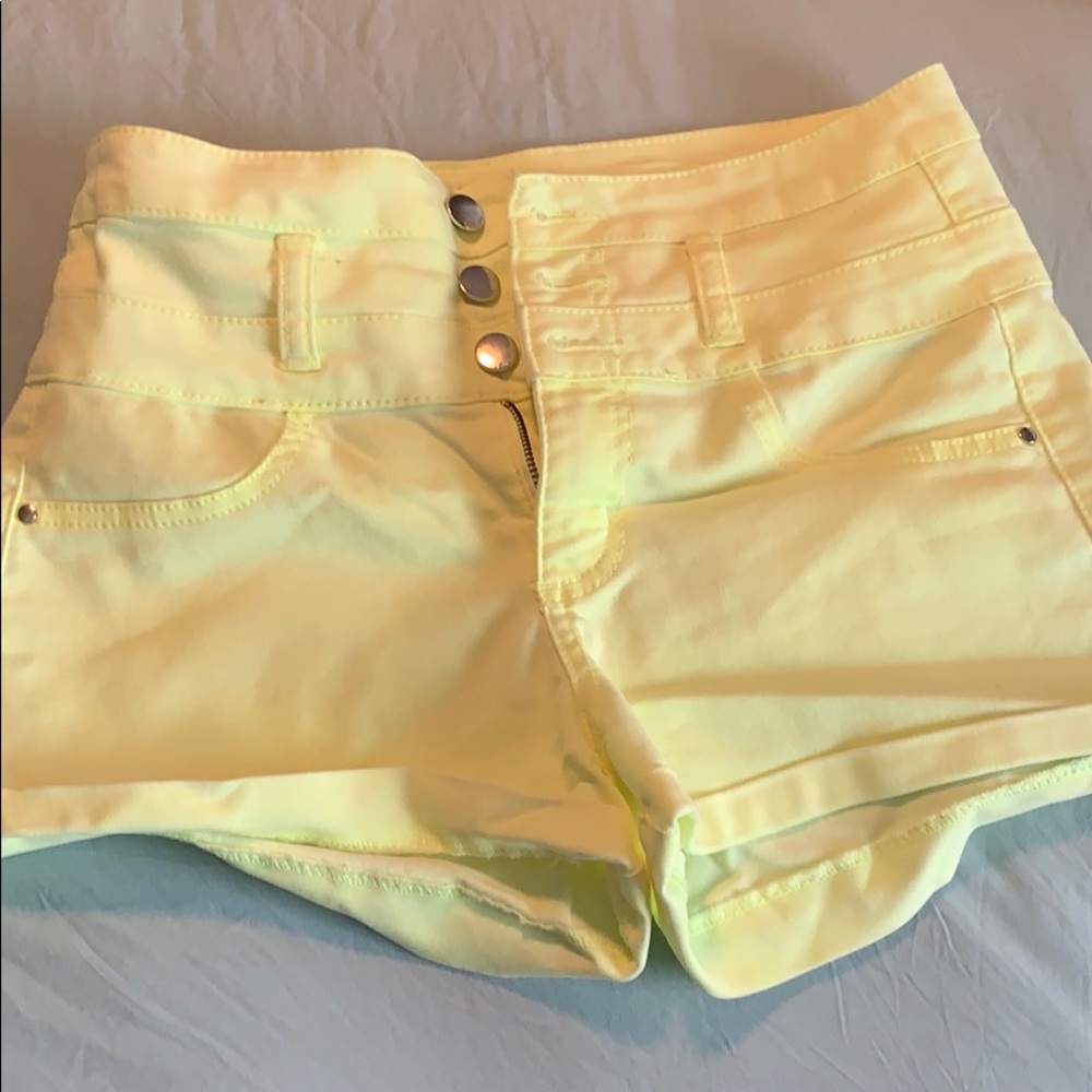 Yellow jean Shorts